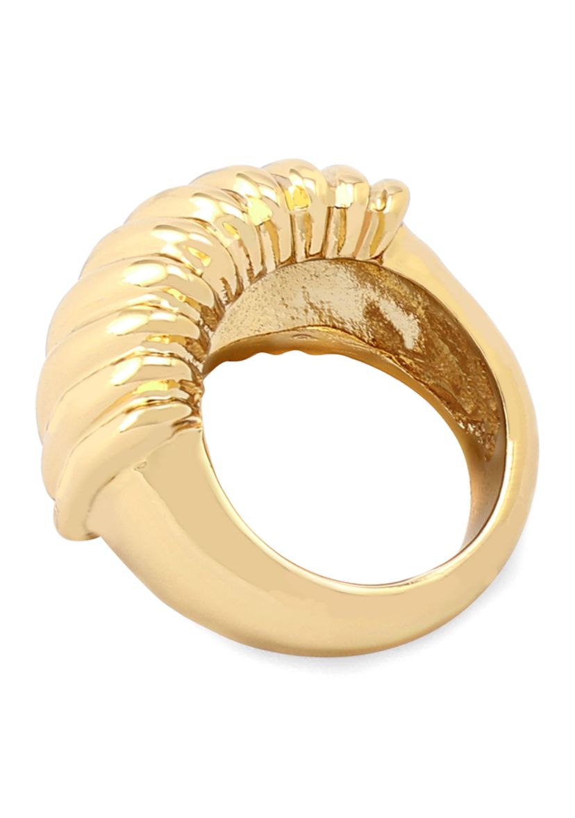 Ribbed Tube Band Ring