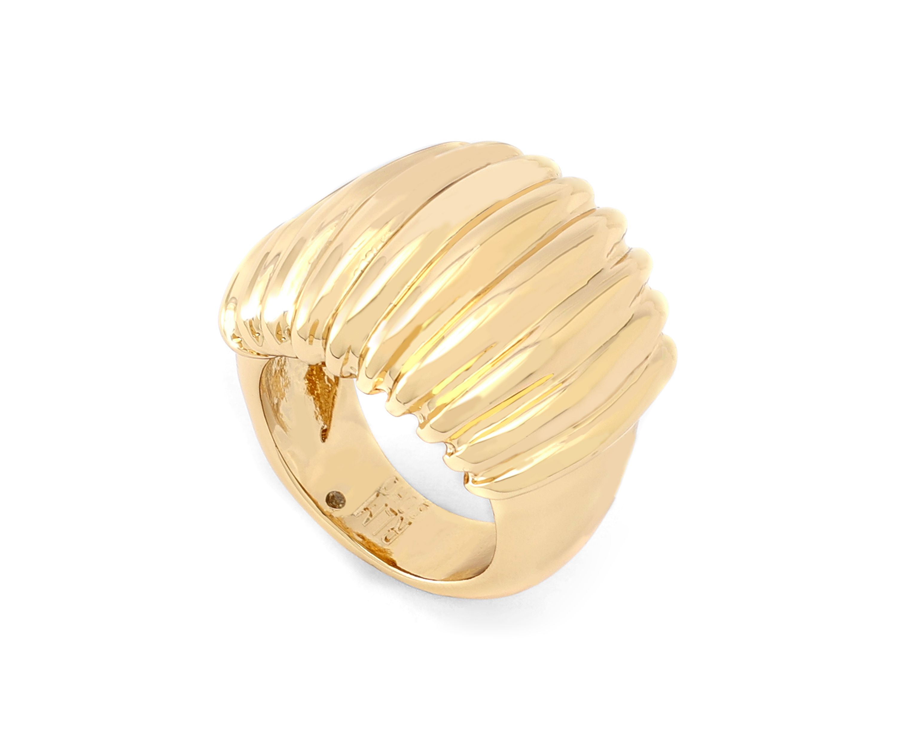 Ribbed Tube Band Ring