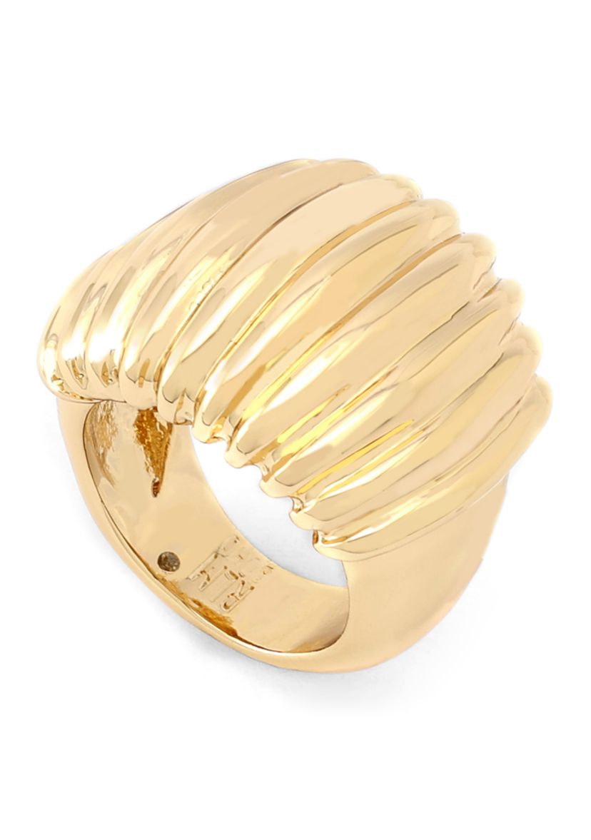 Ribbed Tube Band Ring