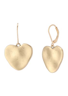 Robert Lee Morris Soho Heart Drop Earrings, Gold