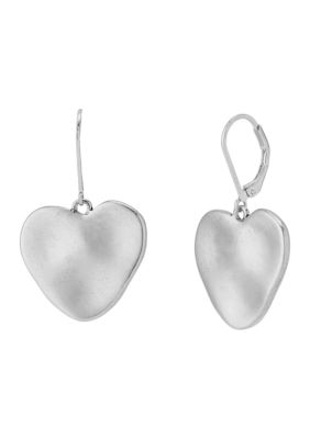 Robert Lee Morris Soho Heart Drop Earrings, Silver