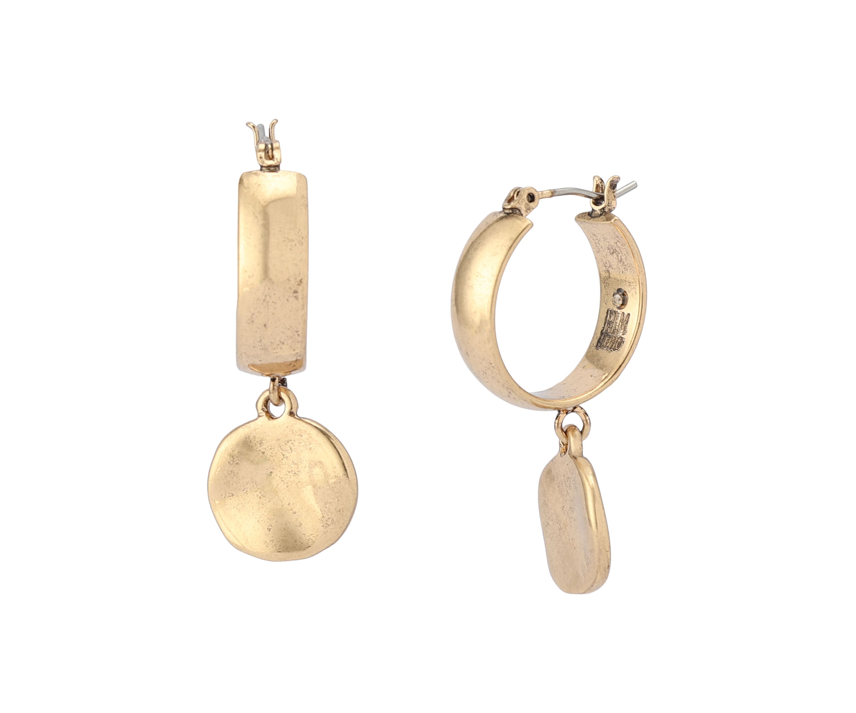Heirloom Charms Disc Huggie Earrings