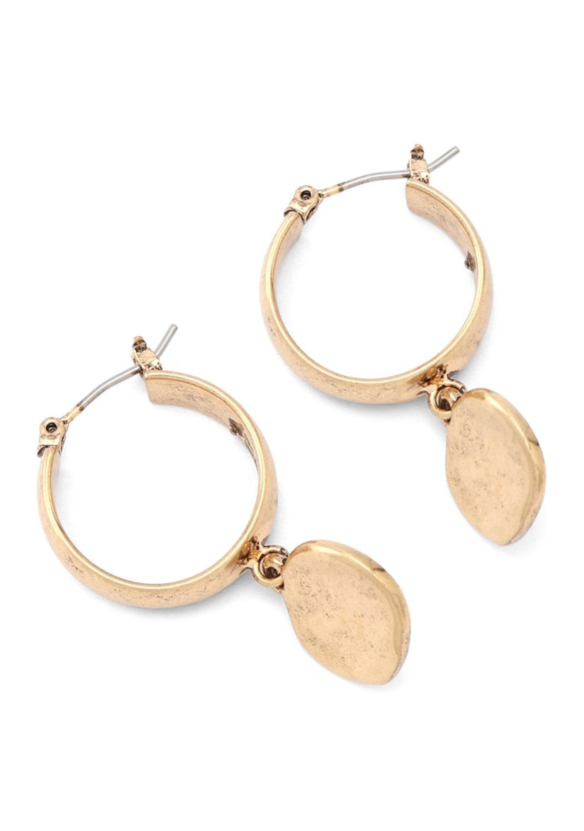 Heirloom Charms Disc Huggie Earrings