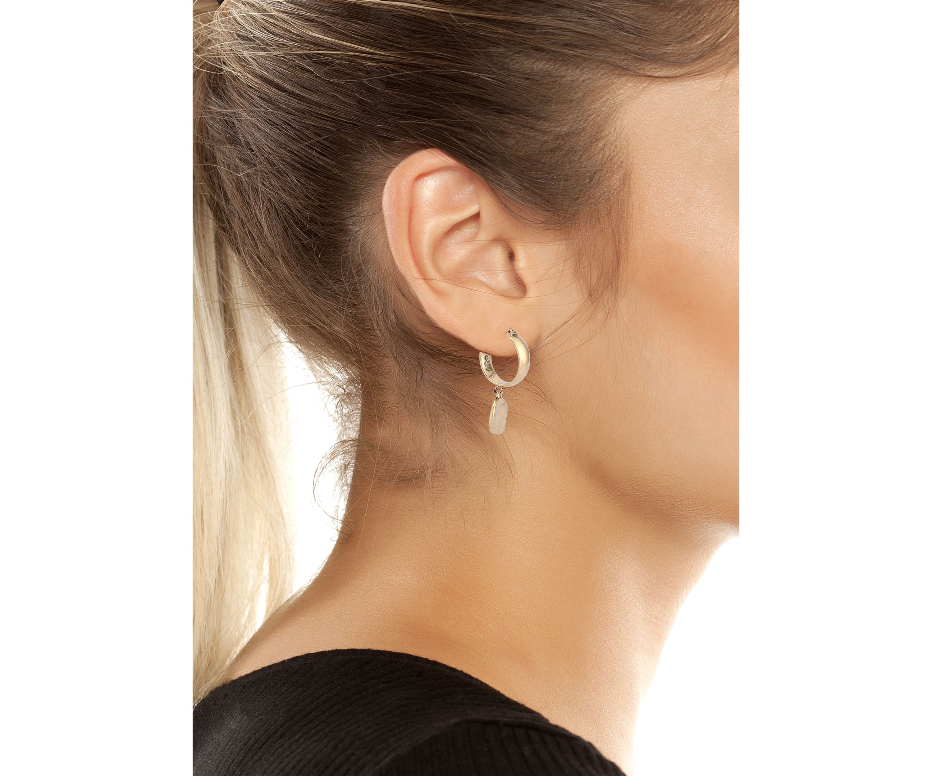 Heirloom Charms Disc Huggie Earrings