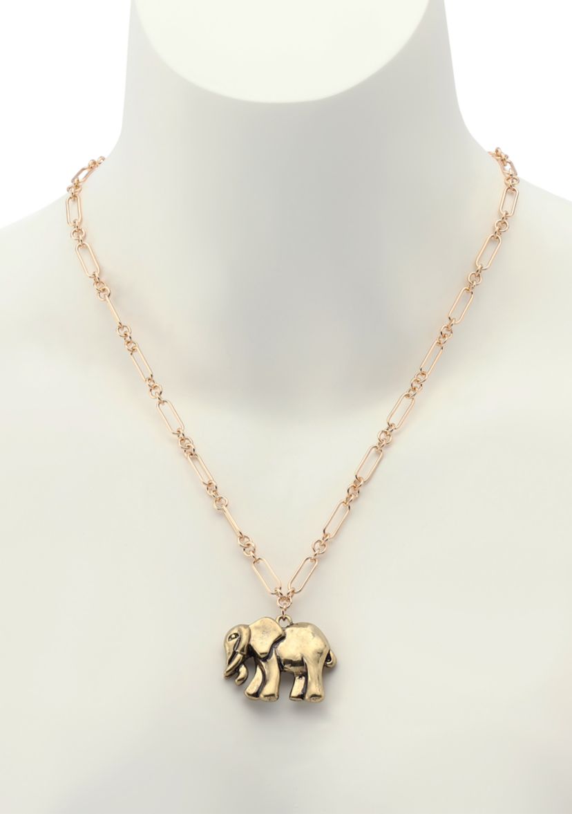 Elephant Pendant Necklace