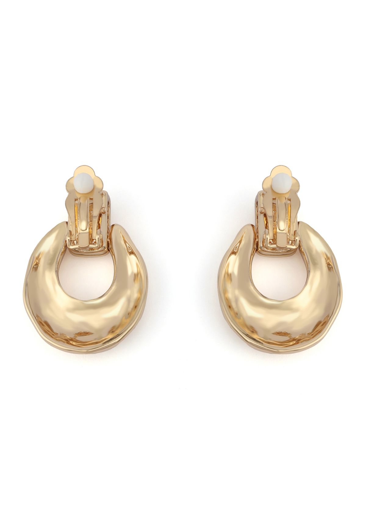 Molten Doorknocker Clip-On Earrings