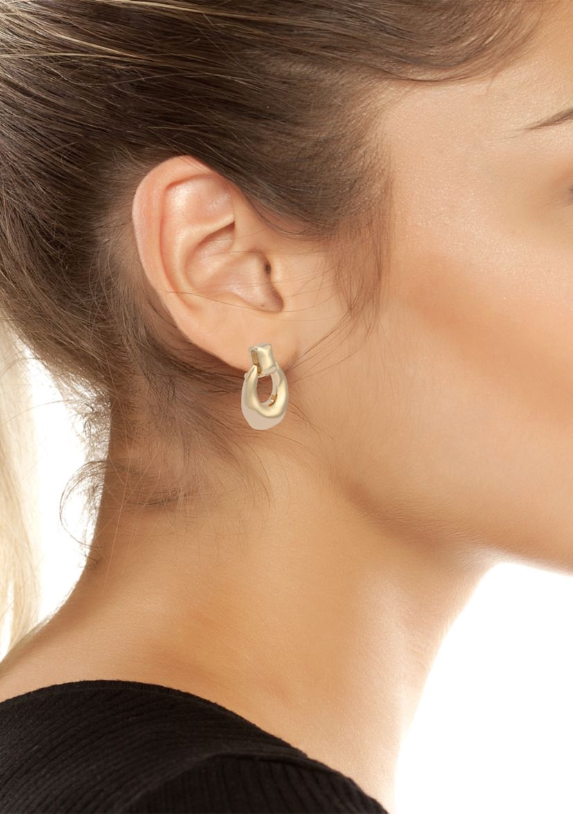Molten Doorknocker Clip-On Earrings