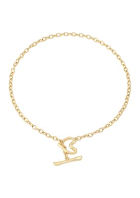 Robert Lee Morris Soho Heart Pendant Toggle Necklace