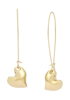 Robert Lee Morris Soho Heart Dangle French Wire Earrings