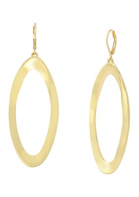 Robert Lee Morris Soho Oval Gold Tone Drop Earrings