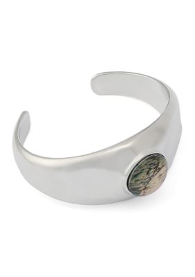 Robert Lee Morris Soho Abalone Cuff Bracelet, Silver