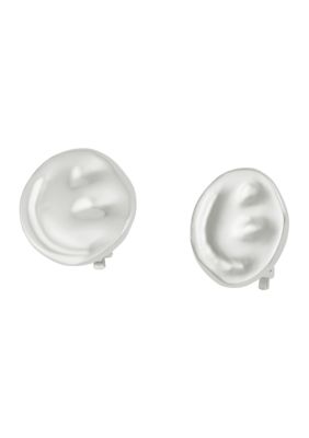 Robert Lee Morris Soho Textured Disc Clip Earrings