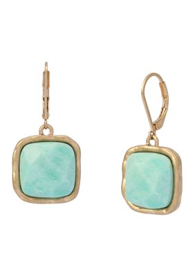 Robert Lee Morris Soho Turquoise Color Stone Drop Earrings