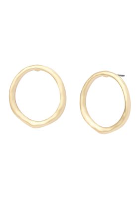 Robert Lee Morris Soho Sculpted Small Circle Post Earrings, Gold