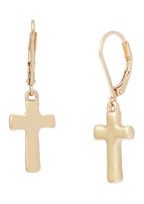 Robert Lee Morris Soho Cross Drop Earrings, Gold