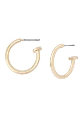 Robert Lee Morris Soho Nail Huggie Earrings, Gold