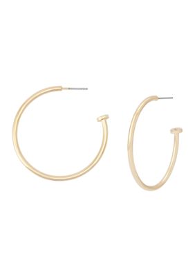 Robert Lee Morris Soho Minimal Medium Hoop Earrings