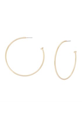Robert Lee Morris Soho Minimal Large Hoop Earrings