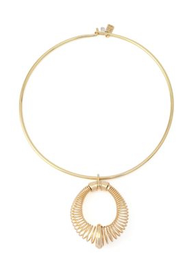Robert Lee Morris Soho Coiled Pendant Wire Necklace, Gold, 17 in