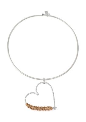 Robert Lee Morris Soho Heart Pendant Wire Necklace, 17 in