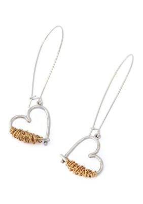Robert Lee Morris Soho Heart Wire Dangle Earrings
