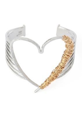 Robert Lee Morris Soho Wire Heart Cuff Bracelet