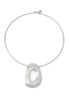 Robert Lee Morris Soho Sculpted Link Pendant Wire Collar Necklace