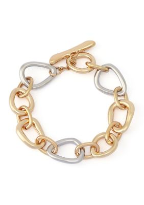 Robert Lee Morris Soho Two-Tone Sculpted Link Bracelet