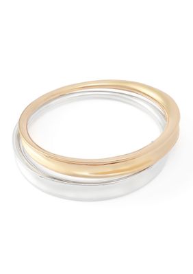Robert Lee Morris Soho Concave Bangle Bracelet Set