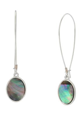 Robert Lee Morris Soho Mother of Pearl Disc Dangle Earrings