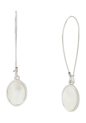 Robert Lee Morris Soho Mother of Pearl Disc Dangle Earrings
