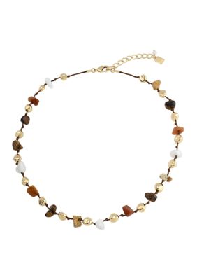 Robert Lee Morris Soho Chip Stone Station Necklace