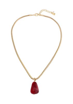 Robert Lee Morris Soho Jasper Stone Pendant Necklace
