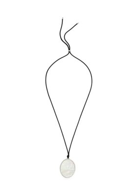 Robert Lee Morris Soho Mother of Pearl Reversible Pendant Long Necklace