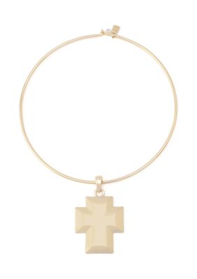 Robert Lee Morris Soho Archival Cross Pendant Collar Necklace
