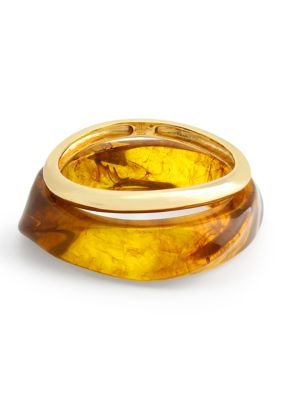 Robert Lee Morris Soho Brown Resin Bangle Bracelet Set