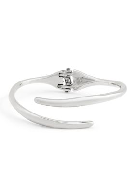 Robert Lee Morris Soho Fluid Bypass Round Bangle Bracelet, Silver, 7 in