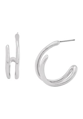 Robert Lee Morris Soho Fluid Bypass Small Hoop Earrings