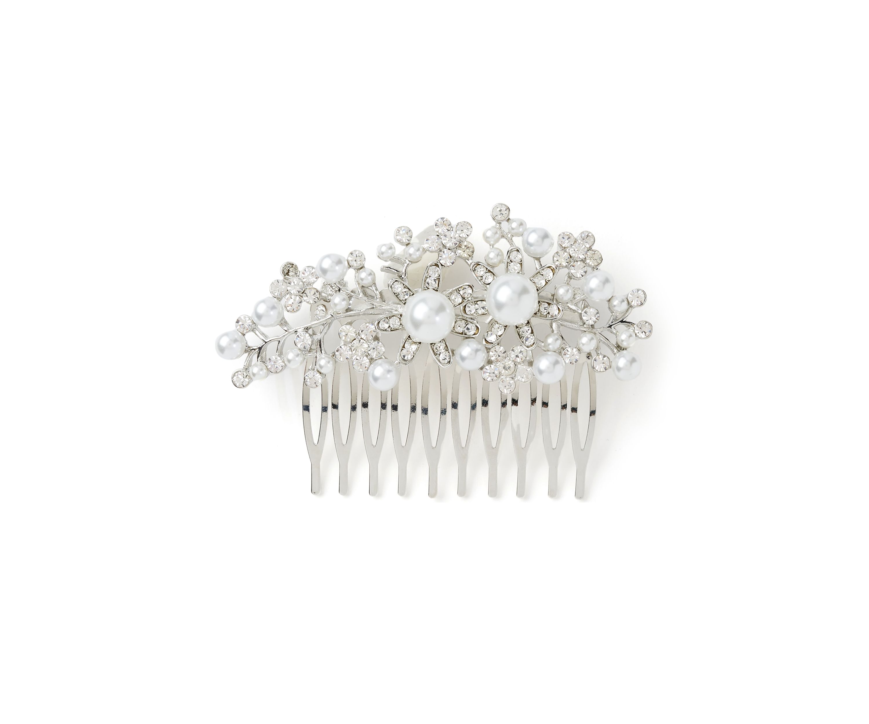 Silver Tone Amazing Lace Hair Comb