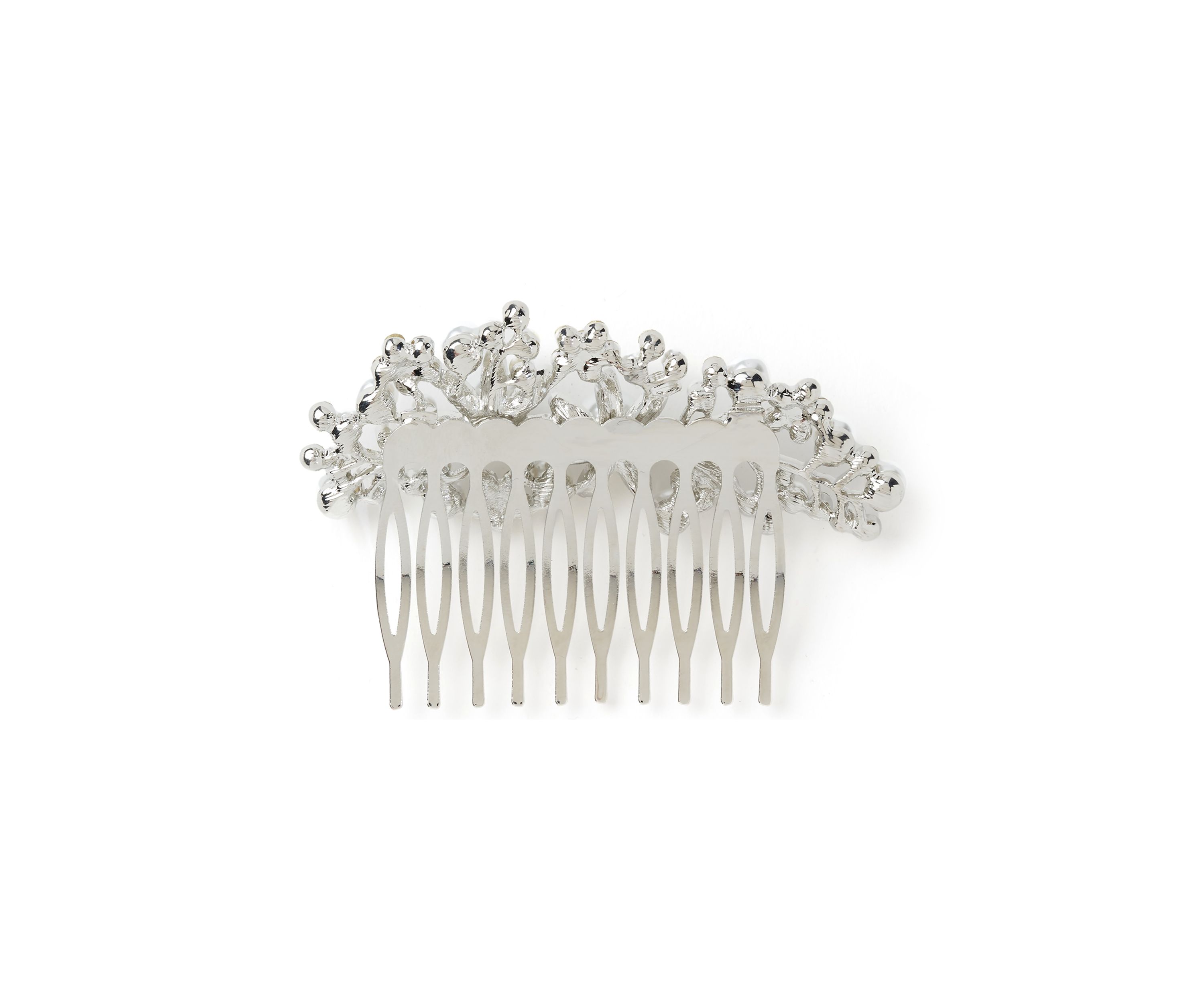 Silver Tone Amazing Lace Hair Comb