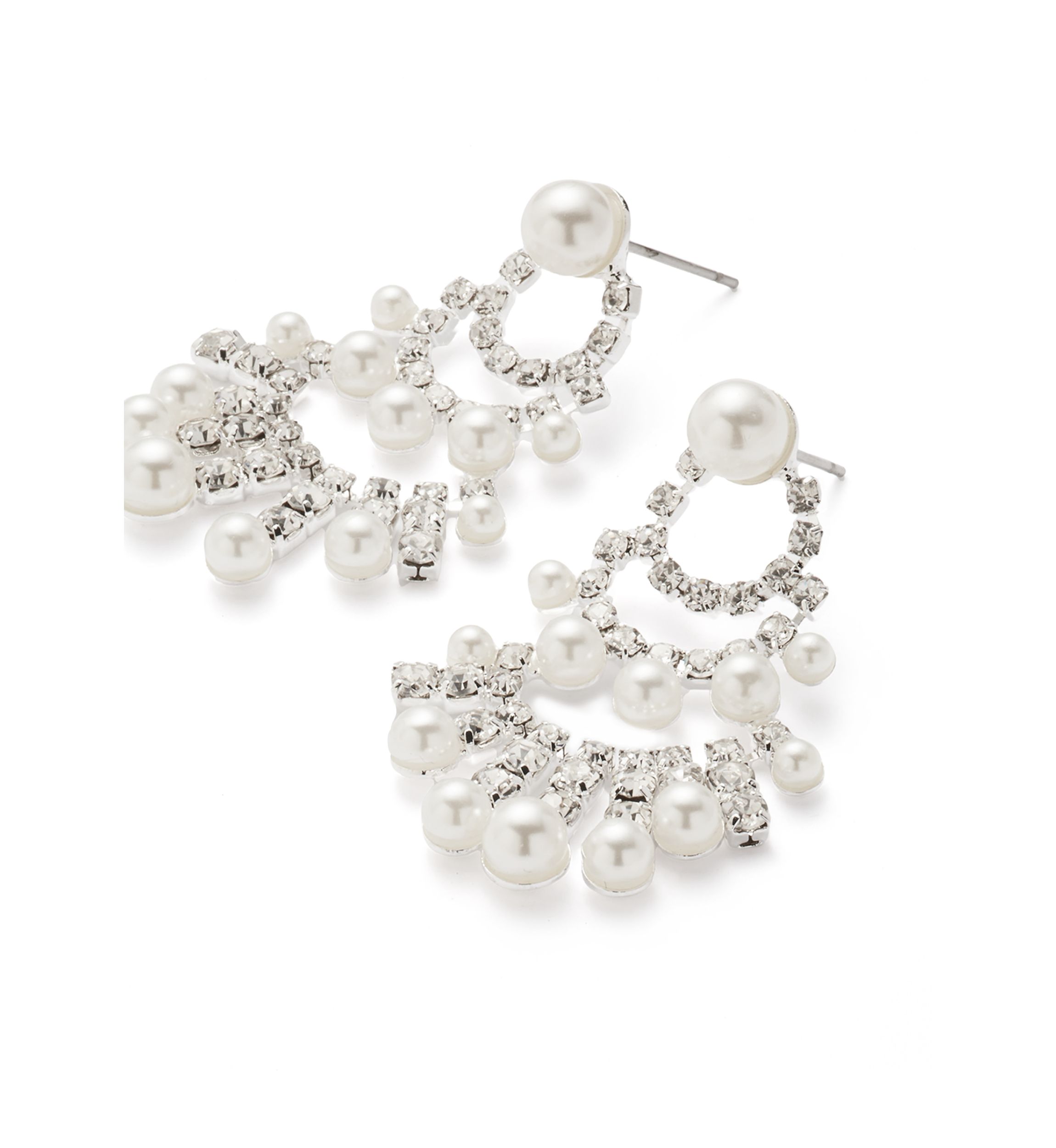 Silver Tone Pretty Princess Chandelier Earrings