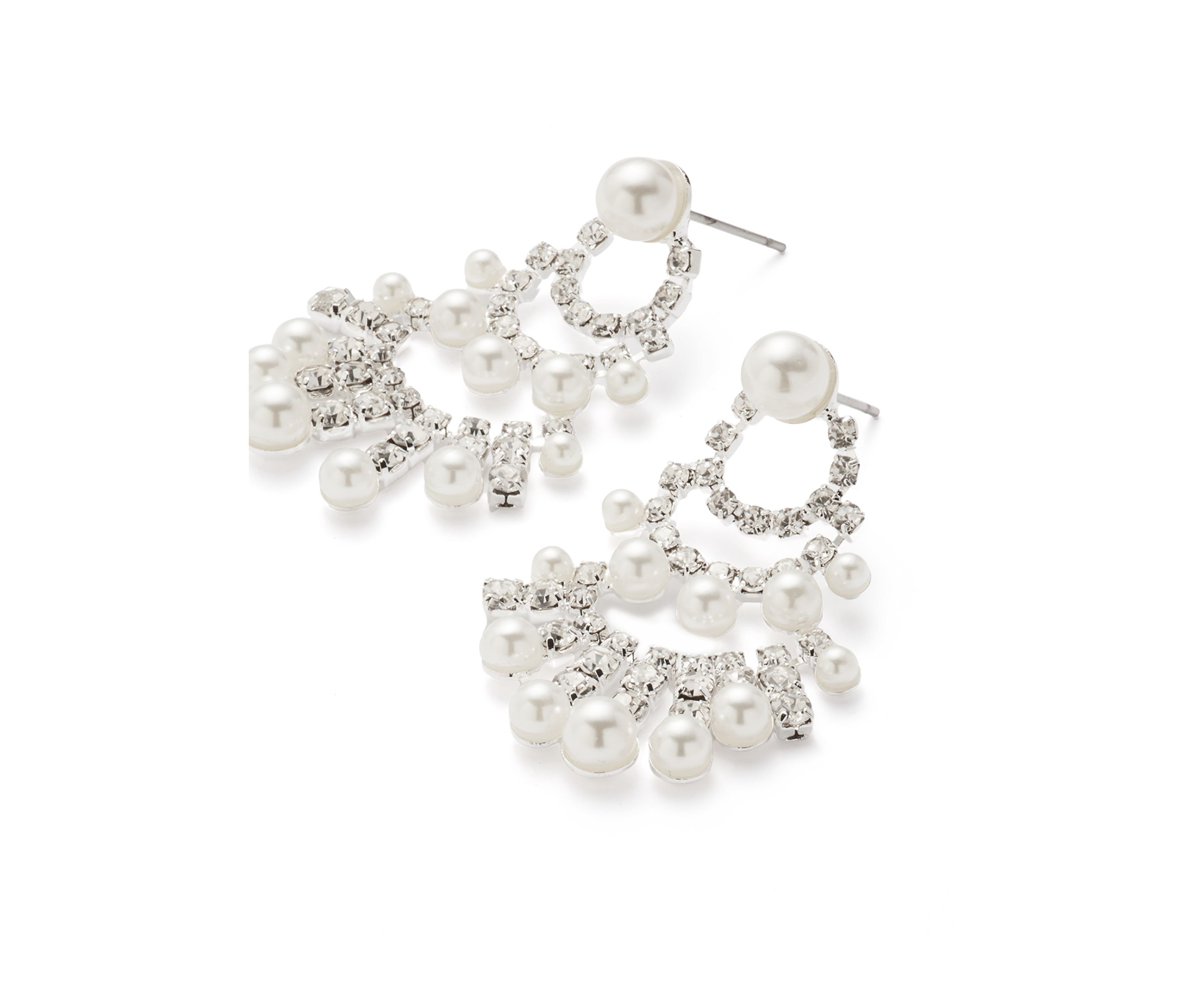 Silver Tone Pretty Princess Chandelier Earrings