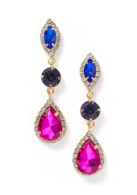 evie  emma Mixed Stone Teardrop Earrings