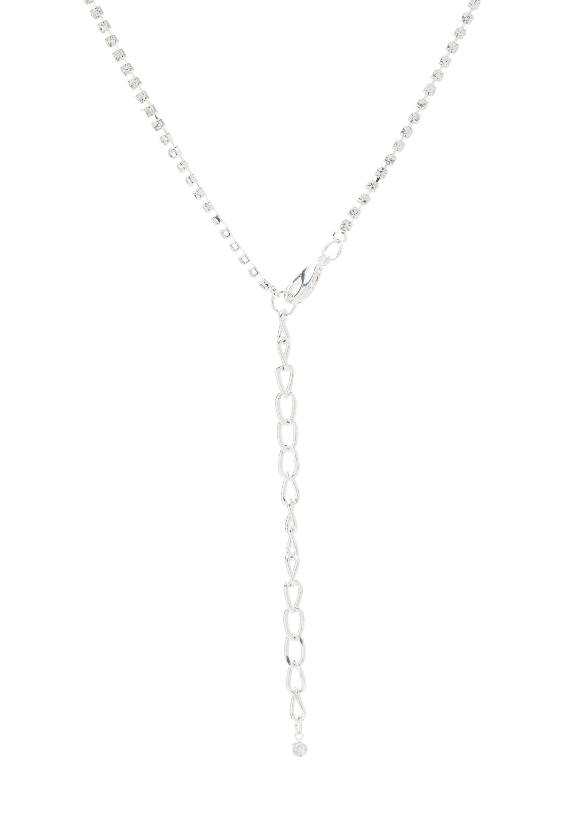 Uptown Pearl Navette Crystal Y Necklace