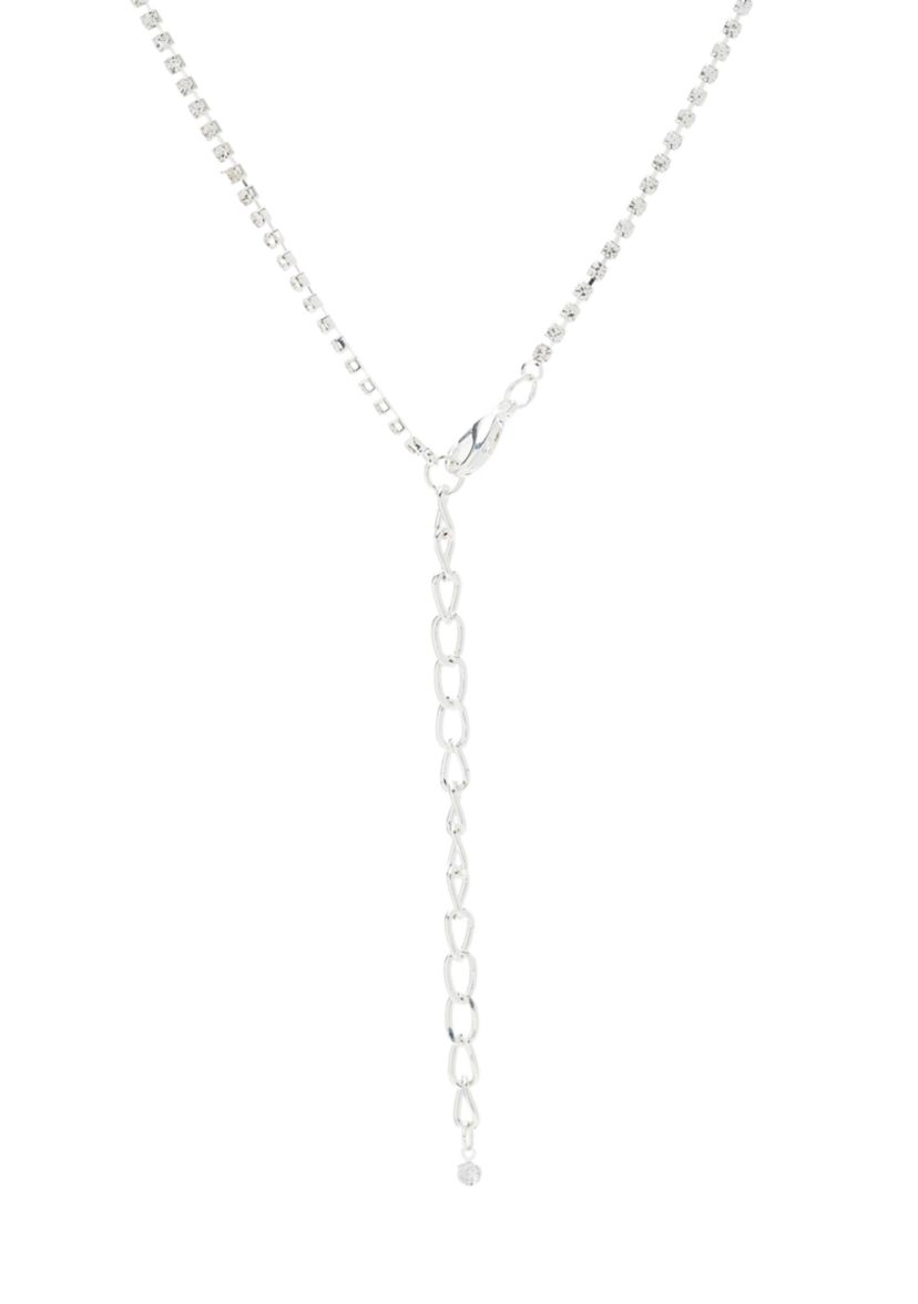 Uptown Pearl Navette Crystal Y Necklace