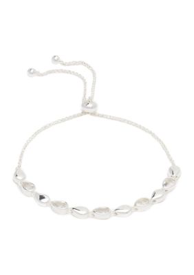 evie  emma Gold Tone Cubic Zirconia Pear Stone Adjustable Bracelet