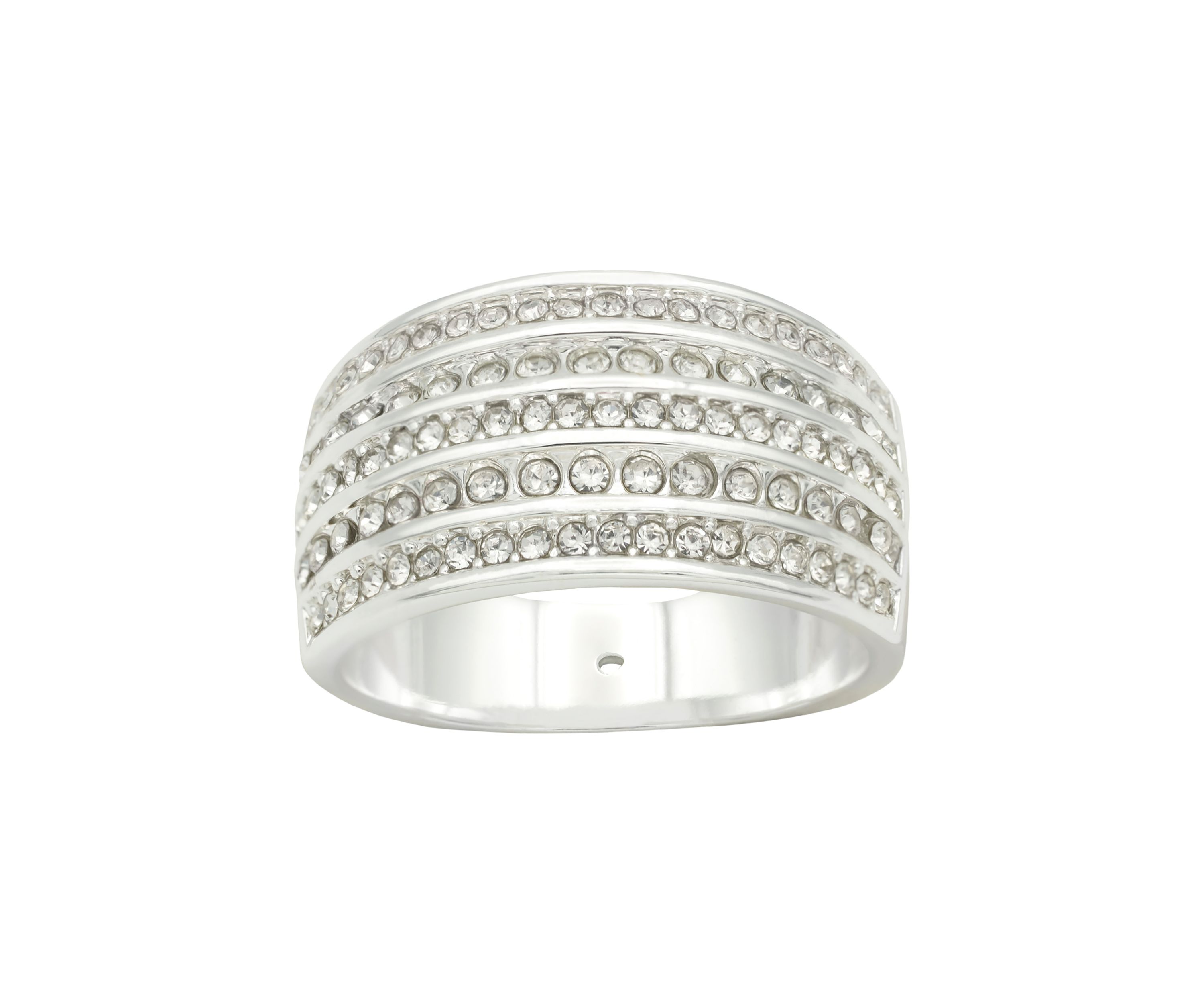Multi Row Pavé Cubic Zirconia Band Ring