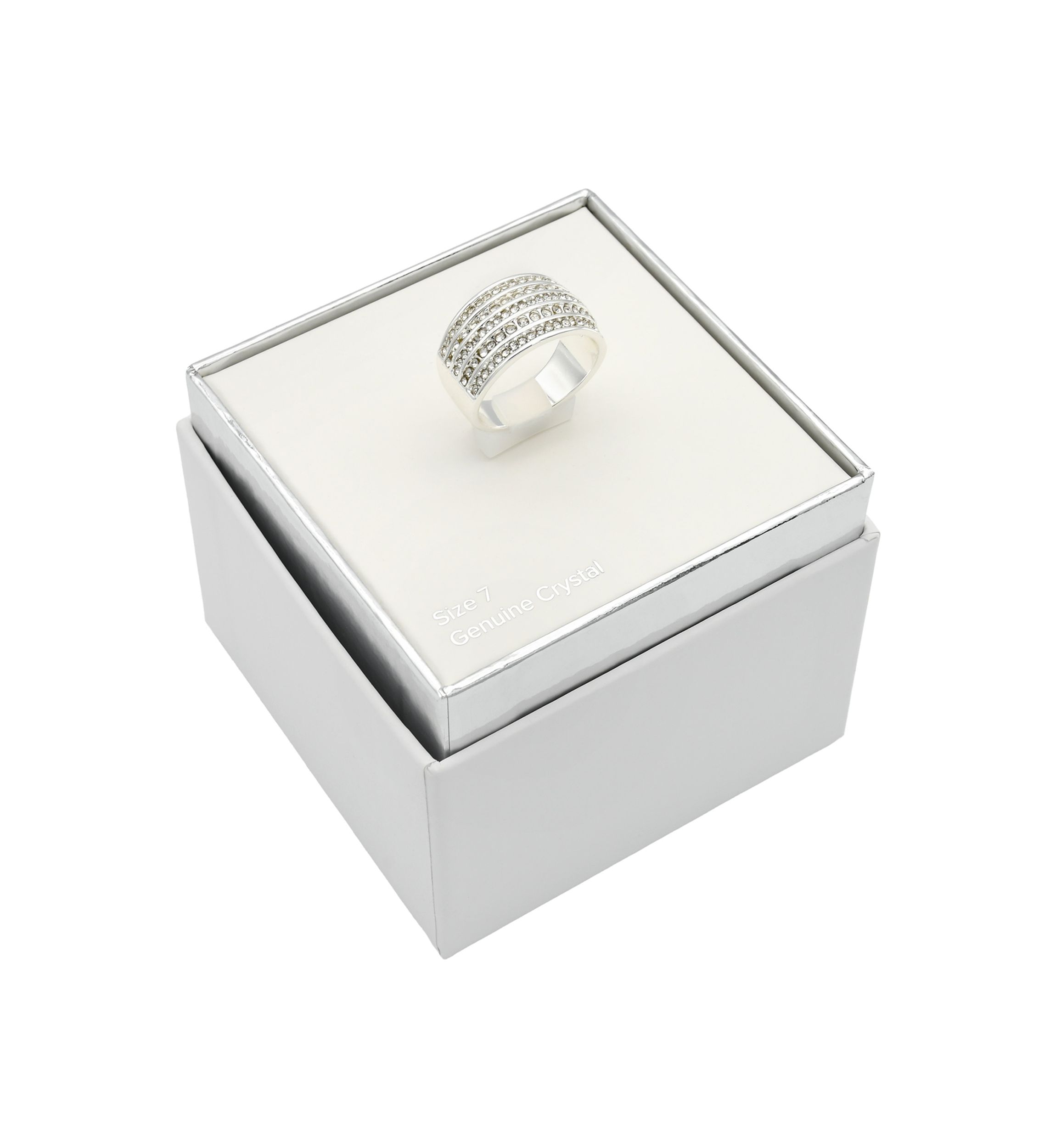 Multi Row Pavé Cubic Zirconia Band Ring