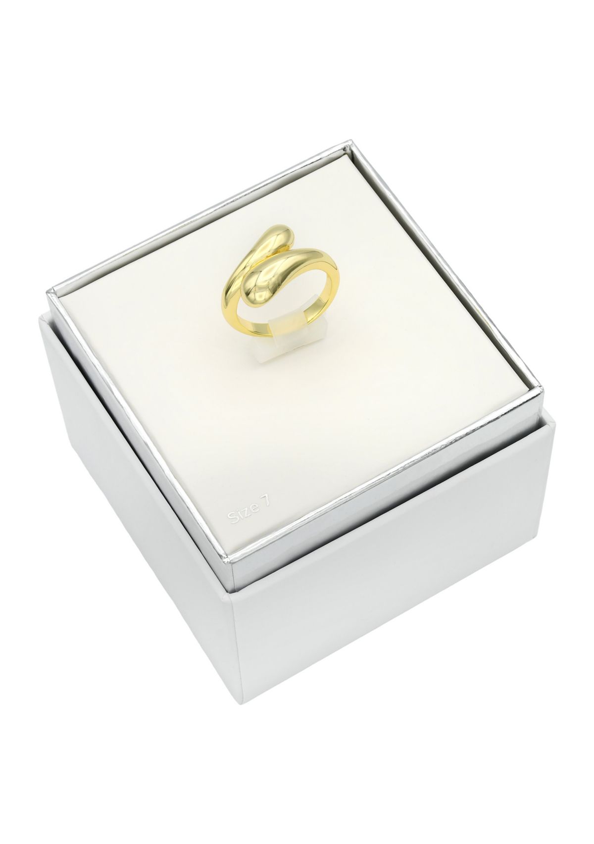 Gold Tone Polished Dome Wrap Ring
