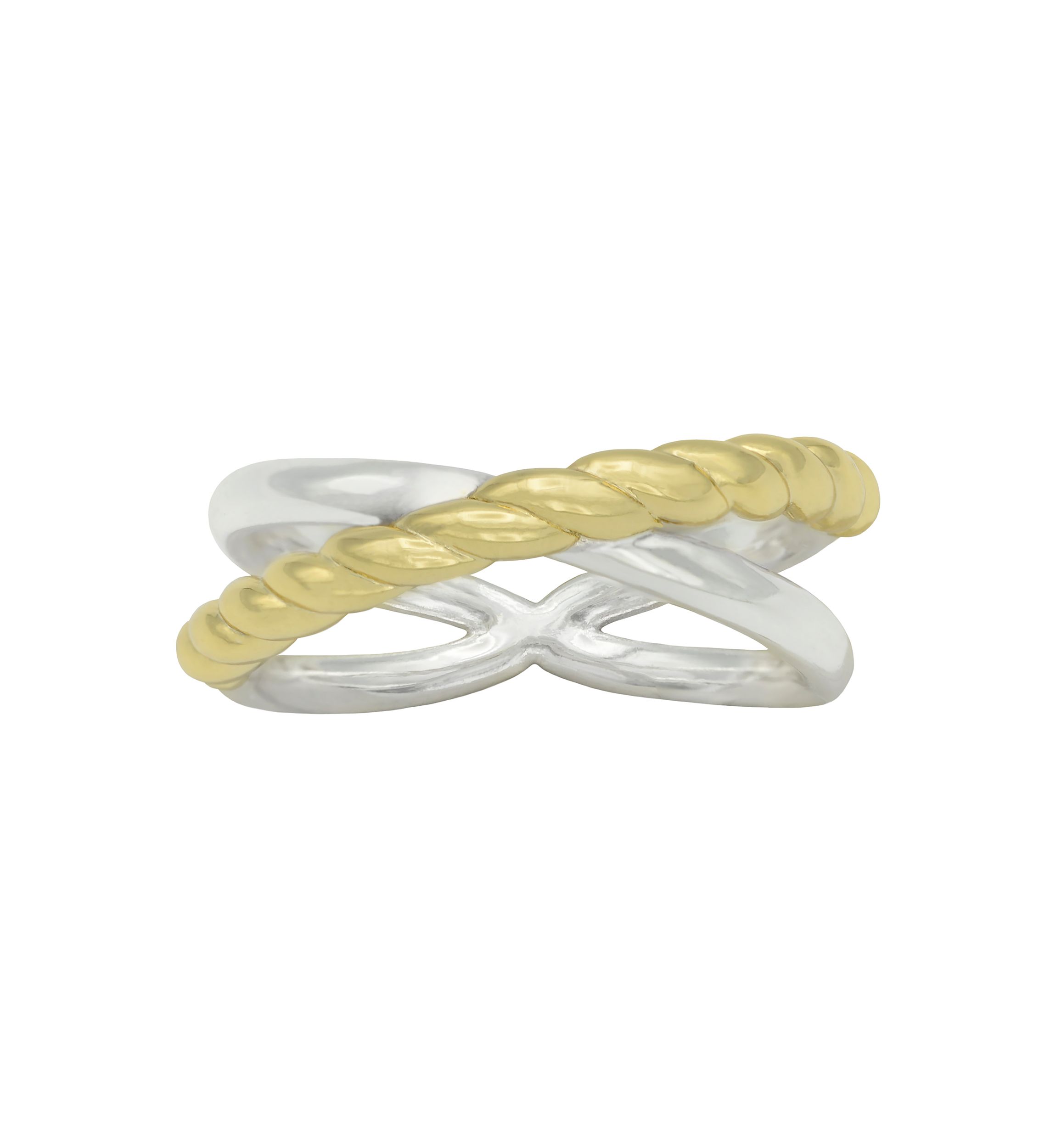 Two Tone Rope X Ring